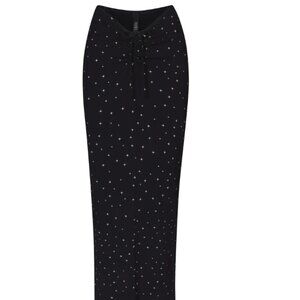 Skims Soft Lounge Ruched Long Skirt in Onyx Sparkle Size L - only worn once